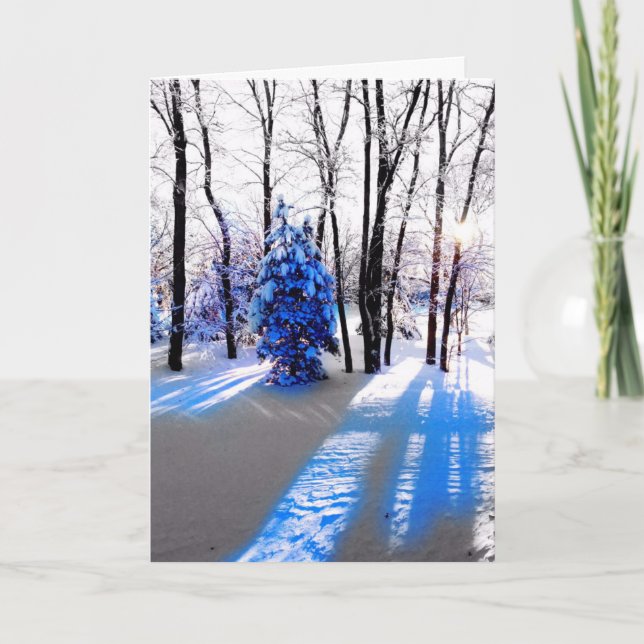 Cartão De Festividades Uma placa de solstício/feriado de inverno (Frente)