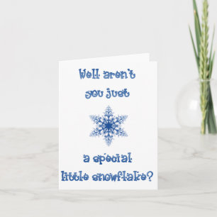 Cartão De Festividades Uma placa especial de nota de floco de neve
