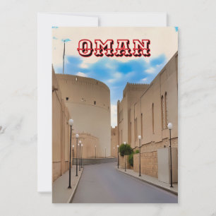 Cartão De Festividades Uma rua Omani pitoresca