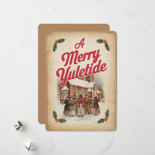 Cartão De Festividades Uma saudação Yuletide Feliz