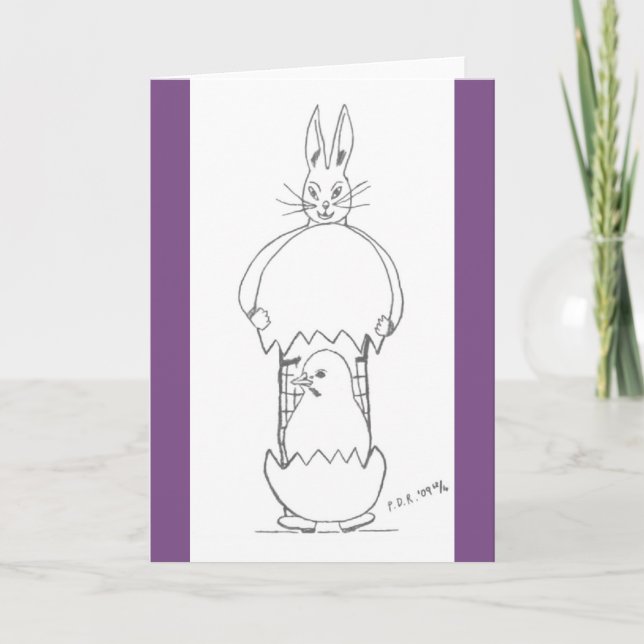 Cartão De Festividades Uma Surpresa Páscoa (Frente)