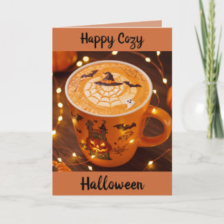 Cartão De Festividades Uma Xícara De Halloween Cozy