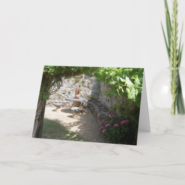 Cartão De Festividades Un jardin à la française (Frente)