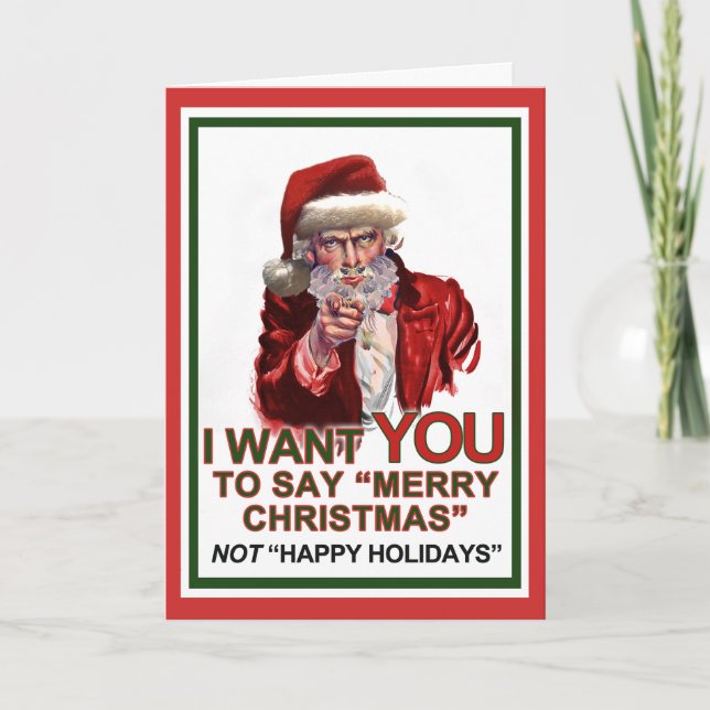 Cartão De Festividades Uncle Santa Wants You Card (Frente)