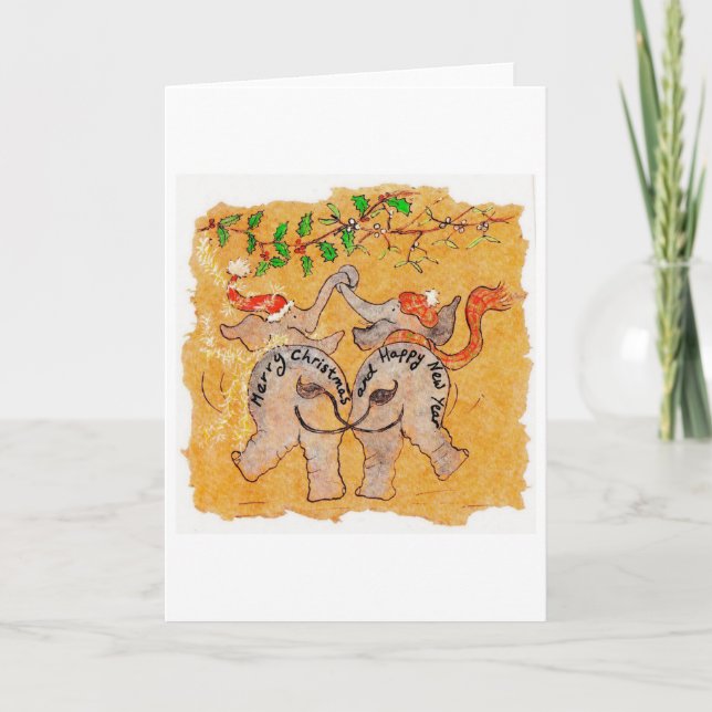 Cartão De Festividades Under the Mistletoe (Frente)