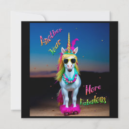 Cartão De Festividades Unicorn Sassy Birthday Card personalize