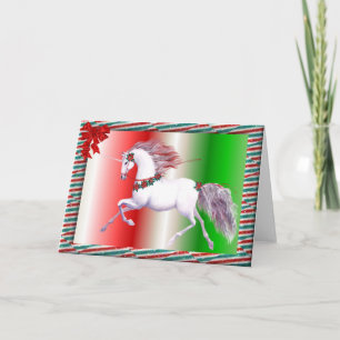 Cartão De Festividades unicórnio natalino