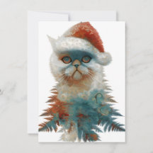Unique and Unusual Christmas Cards Abstract Cats