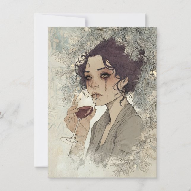 Cartão De Festividades Unique Christmas Cards for Adults (Frente)