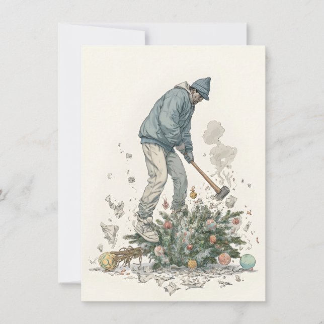 Cartão De Festividades Unique Funny Adult Christmas Cards (Frente)