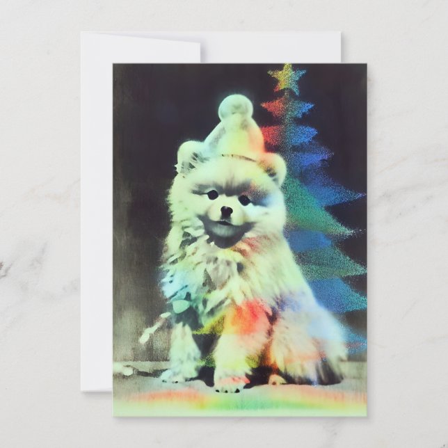 Cartão De Festividades Unique Pomeranian Christmas Cards (Frente)