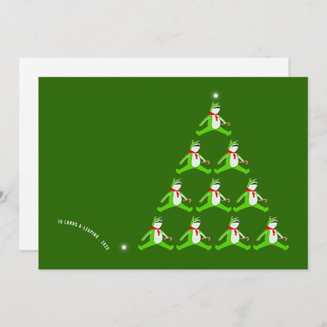 Cartão De Festividades Unique Protest Frog 2025 Christmas Holiday Cards (Frente/Verso)