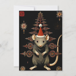Cartão De Festividades Unique Rat Christmas Cards