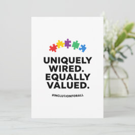 Cartão De Festividades Uniquely Wired Equally Valued Awareness Art
