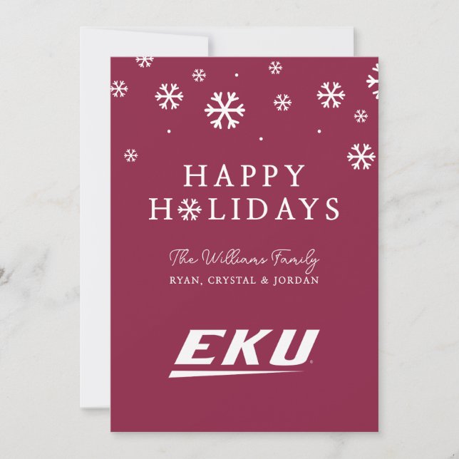 Cartão De Festividades Universidade de Kentucky Oriental | EKU (Frente)