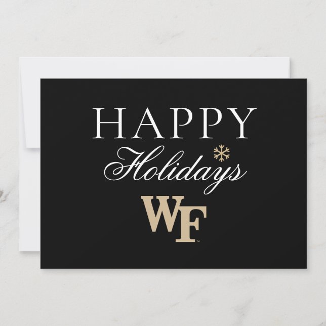 Cartão De Festividades Universidade Wake Forest | WF (Frente)