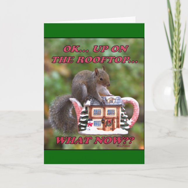 Cartão De Festividades Up On The Rooftop (Frente)