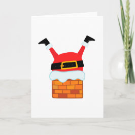 Cartão De Festividades Upside Down Santa