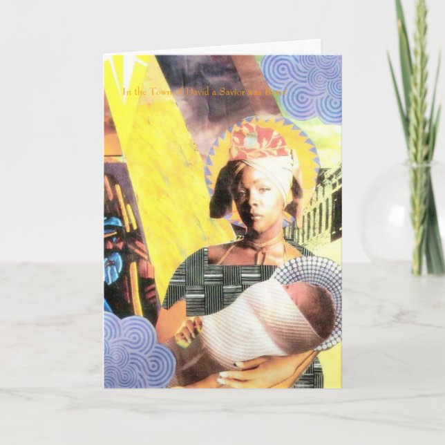 Cartão De Festividades UrbanMadonna, Na cidade de Davi um Salvador era... (Frente)