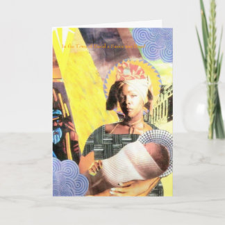 Cartão De Festividades UrbanMadonna, Na cidade de Davi um Salvador era...