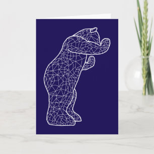 Cartão De Festividades urso azul