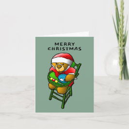 Cartão De Festividades Urso de Natal
