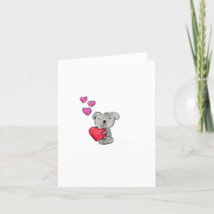 Cartão De Festividades Urso Koala Amoroso