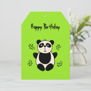 Cartão De Festividades Urso panda bonito