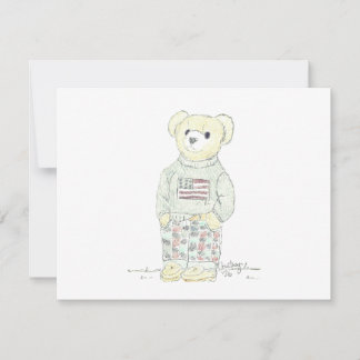Cartão De Festividades Urso Patriótico