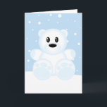 Cartão De Festividades Urso Polar Gelado<br><div class="desc">Ilustração de urso polar adorável. Arte © HeartLocked Designs</div>