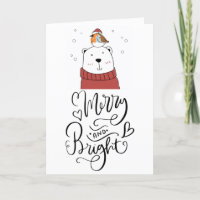 Urso Polar Whimsical De Férias felizes E Brilhante