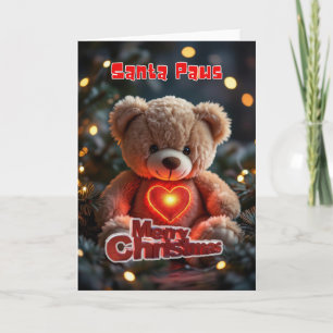 Cartão De Festividades Ursos Ajuda do Papai Noel