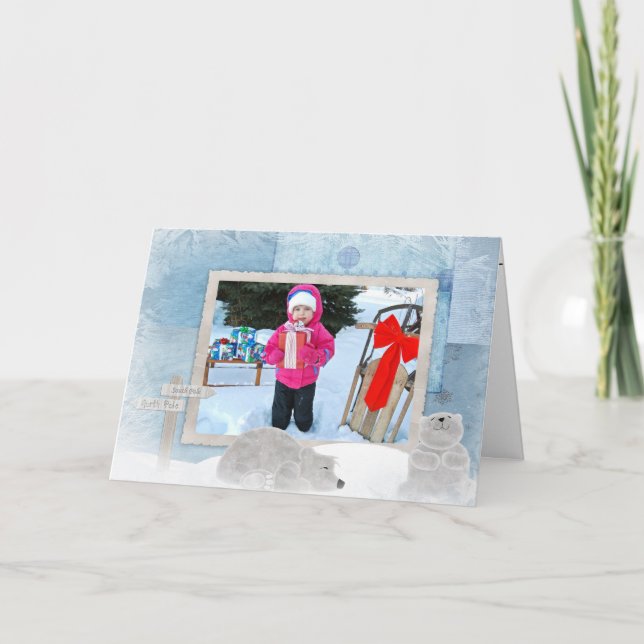 Cartão De Festividades Ursos Polares (Frente)