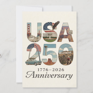 Cartão De Festividades USA 250 Anniversary Patriotic American History
