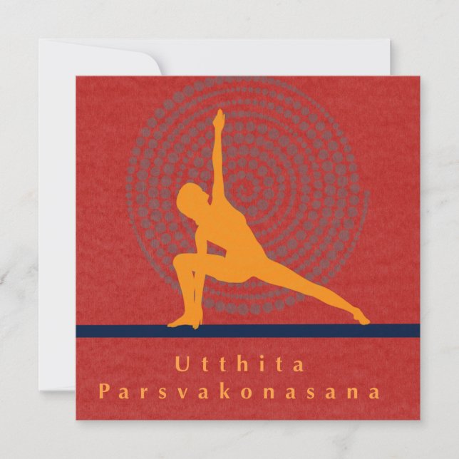 Cartão De Festividades Utthita Parsvakonasana Art Card (Frente)