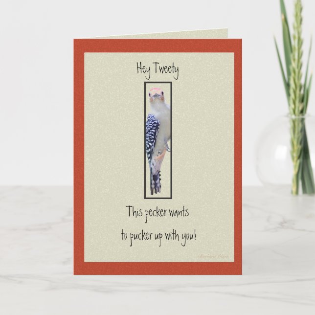Cartão De Festividades V-Day: Este pica quer Pucker para cima (Frente)