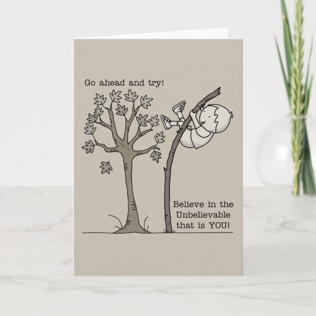Cartão De Festividades Vá em frente e tente (Frente)