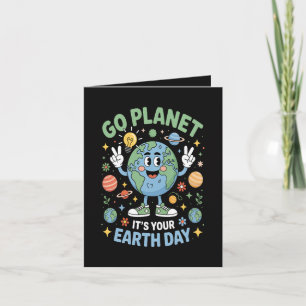 Cartão De Festividades Vá Planeta É Seu Dia da Terra