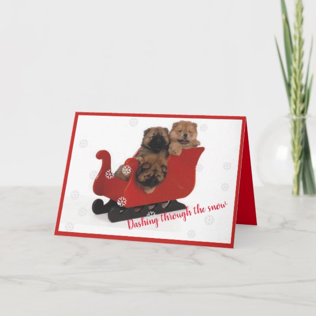 Cartão De Festividades Vacas Piscando Pela Neve (Frente)