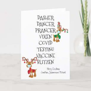Cartão De Festividades Vacina 2021 Covid Com Nomes De Rebeldes Engraçados