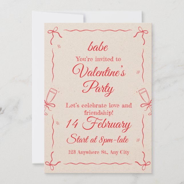 Cartão De Festividades valantaine, aniversário, festa (Frente)