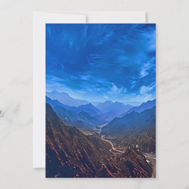 Cartão De Festividades Vale das Montanhas Cênicas (Frente)