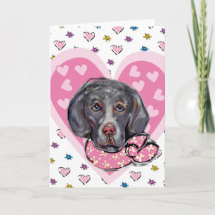Cartão De Festividades Valentim Weimaraner