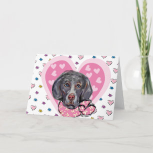 Cartão De Festividades Valentim Weimaraner