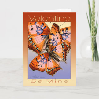 Cartão De Festividades Valentine 2 abstract purple red butterflies card