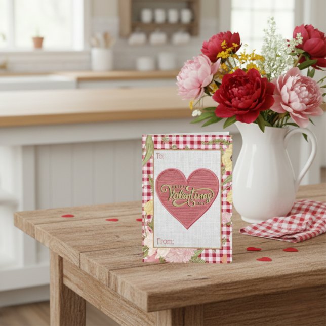 Cartão De Festividades Valentine Antigo: Amor em Cada Ponto (Criador carregado)