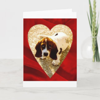 Cartão De Festividades Valentine Bassett Hound