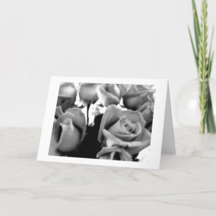 Cartão De Festividades Valentine Black and White Roses