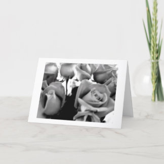 Cartão De Festividades Valentine Black and White Roses