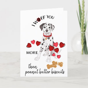 Cartão De Festividades Valentine Card from Your Dalmatian Dog Biscuits